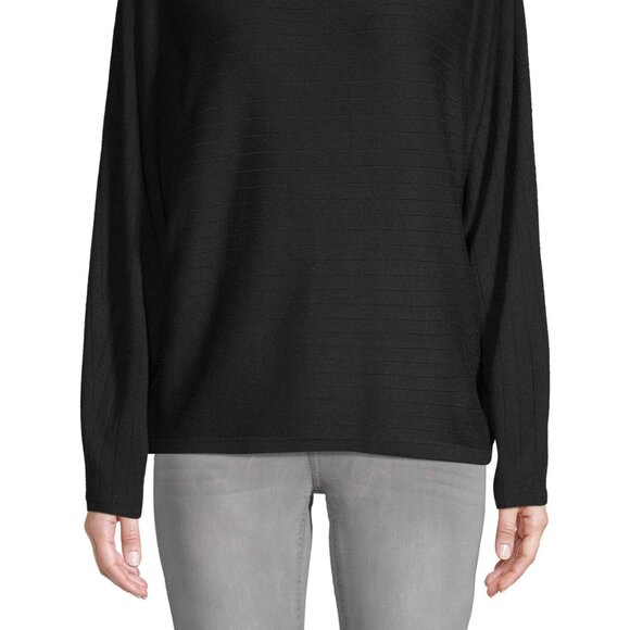 Time and Tru Women's Boat Neck Dolman Sleeve Sweater 2X (20) Black - NEW - Picture 3 of 4